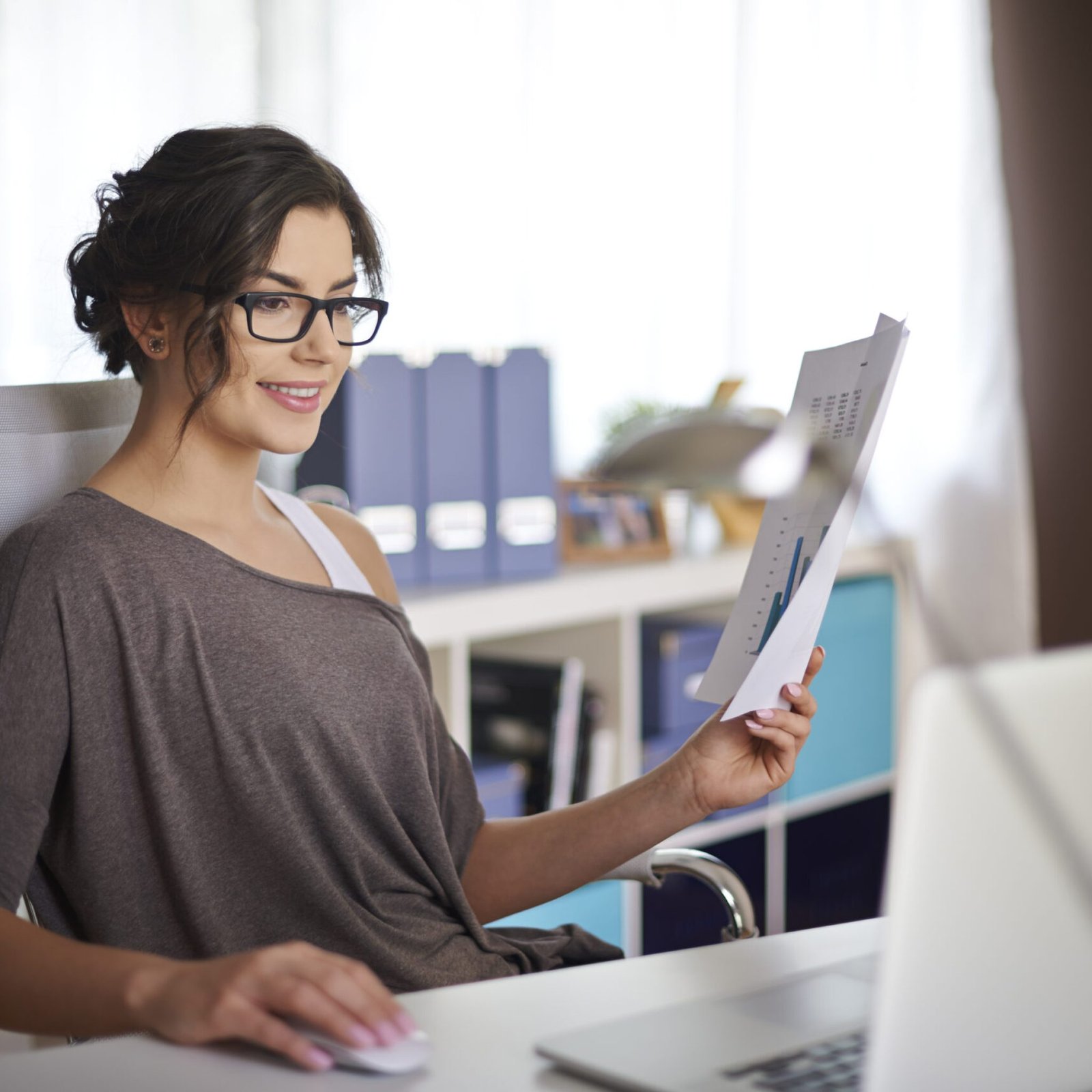Perfect work environment for her